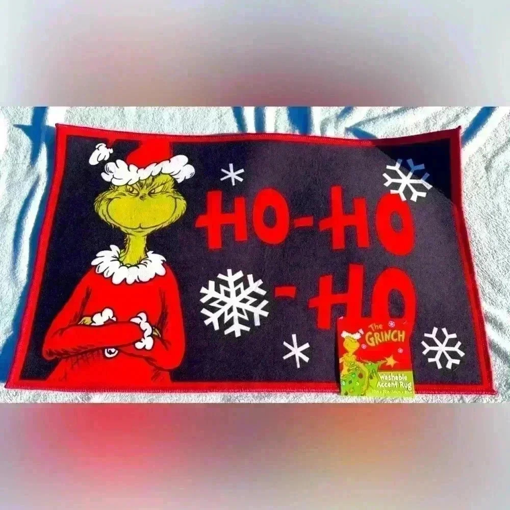 NEW! The Grinch washable Accent Rug Kitchen Rug Bath Rug